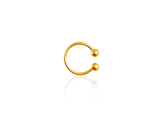 Silver Dot Dot Ring, gold plated